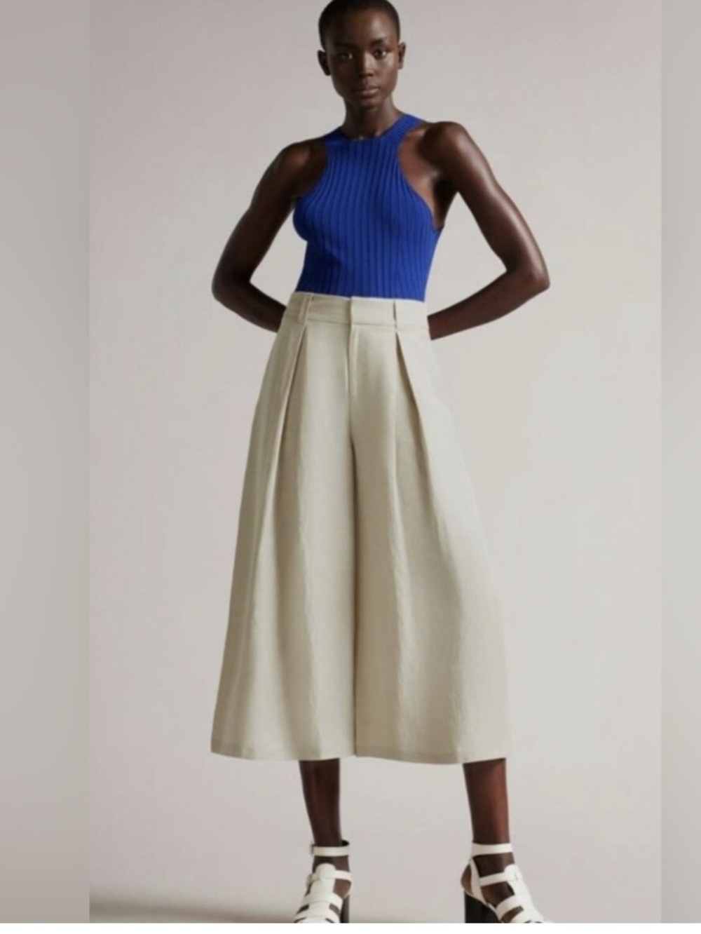 NWOT TED BAKER Avinia Extra Wide Palazzo Tailored Culottes USA 6